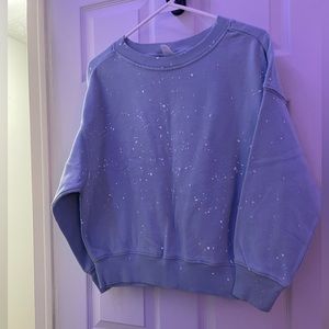 Baby Blue Paint Splatter Sweatshirt